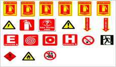 Placas e sinalização